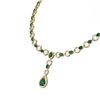 Image 2 : 28.04 ctw Emerald & Diamond Necklace 18K Yellow Gold