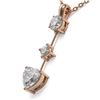 Image 3 : 1.16 ctw Heart Diamond Designer Necklace 18K Rose Gold
