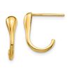 Image 1 : 14k J-Hoop Post Earrings - 24 mm