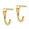 Image 2 : 14k J-Hoop Post Earrings - 24 mm