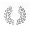 Image 2 : 6 ctw Oval Cut Diamond Designer Earrings 18K White Gold
