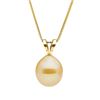 Image 1 : Golden South Sea Drop-Shape Solitaire Pearl Pendant