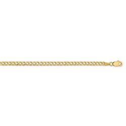 14k Yellow Gold 2.85 mm Semi-Solid Curb Link Chain - 22 in.