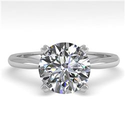 2 ctw Certified VS/SI Diamond Engagement Ring 18K White Gold