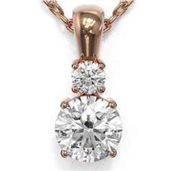 0.6 ctw Diamond Designer Necklace 18K Rose Gold