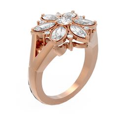 2.07 ctw Diamond Ring 18K Rose Gold