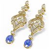 Image 3 : 11.37 ctw Tanzanite & Diamond Earrings 18K Yellow Gold
