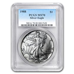 1988 Silver American Eagle MS-70 PCGS (Registry Set)