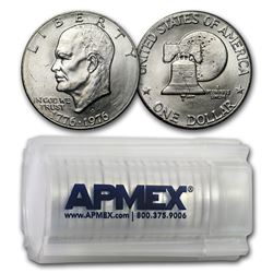 1976-D Clad Eisenhower Dollars 20-Coin Roll BU (Type-2)