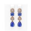 Image 1 : 11.6 ctw Tanzanite & Diamond Earrings 18K Rose Gold