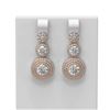 Image 1 : 4.77 ctw Diamond Earrings 18K Rose Gold