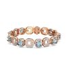 Image 3 : 23.4 ctw Aquamarine & Diamond Bracelet 18K Rose Gold