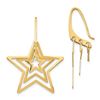 Image 1 : 14k Yellow Gold Triple Star Dangle Earrings