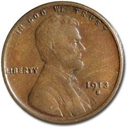 1913-S Lincoln Cent AU