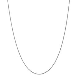14k White Gold .8 mm Light Baby Rope Chain Necklace - 20 in.
