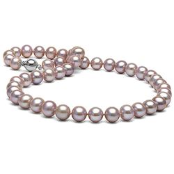 Lavender Freshwater Pearl Necklace, 9.0-9.5mm