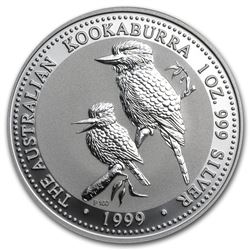 1999 Australia 1 oz Silver Kookaburra BU
