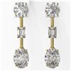 Image 2 : 3.5 ctw Oval Cut Diamond Designer Earrings 18K Yellow Gold