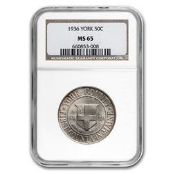 1936 York Tercentenary Half Dollar MS-65 NGC