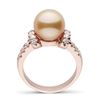 Image 1 : Golden South Sea Pearl and Diamond Bloom Cocktail Ring, 9.0-10.0mm