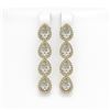 Image 1 : 6.01 ctw Pear Cut Diamond Micro Pave Earrings 18K Yellow Gold