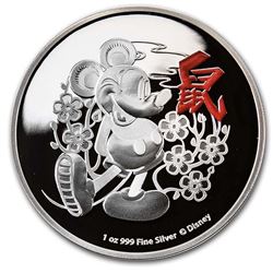 2020 Niue 1 oz Silver $2 Disney Lunar Year of the Mouse Proof