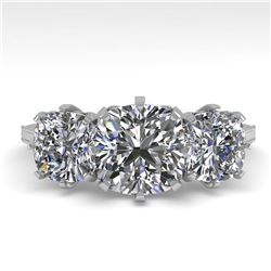 2 ctw Past Present Future VS/SI Cushion Diamond Ring 18k White Gold