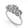 Image 2 : 2 ctw Past Present Future VS/SI Cushion Diamond Ring 18k White Gold