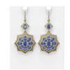 Image 1 : 15.6 ctw Tanzanite & Diamond Earrings 18K Yellow Gold