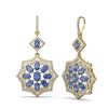 Image 2 : 15.6 ctw Tanzanite & Diamond Earrings 18K Yellow Gold