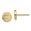 Image 1 : 14k Polished & Textured Disc Post Earrings - 43 mm