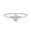 Image 1 : 3.50 ctw Micro Pave Diamond Bangle 14k Rose Gold