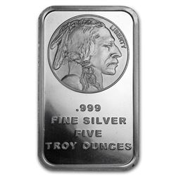 5 oz Silver Bar - Buffalo