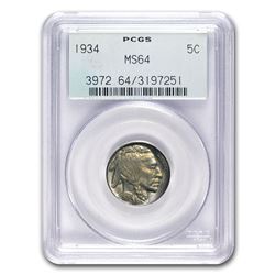 1934 Buffalo Nickel MS-64 PCGS