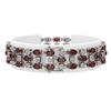 Image 2 : 13.12 ctw Garnet & Diamond Row Bracelet 10K White Gold