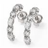 Image 1 : 3.2 ctw Marquise Cut Diamond Designer Earrings 18K White Gold