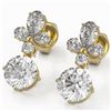 Image 1 : 2.75 ctw Diamond Designer Earrings 18K Yellow Gold