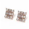 Image 3 : 3.5 ctw Morganite & Diamond Earrings 18K Rose Gold