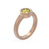 Image 1 : 1 ctw Fancy Yellow Diamond Ring 18K Rose Gold