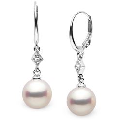 Akoya Pearl and Diamond Aerie Dangle Earrings