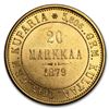 Image 2 : 1878-1891 Finland Gold 20 Markkaa AU/BU (Random Dates)