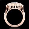 Image 3 : 2.03 ctw Fancy Intense Blue Diamond Art Deco Ring 18k Rose Gold