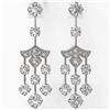 Image 2 : 5.5 ctw Diamond Designer Earrings 18K White Gold