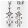 Image 3 : 5.5 ctw Diamond Designer Earrings 18K White Gold