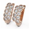 Image 1 : 2.34 ctw Diamond Designer Earrings 18K Rose Gold