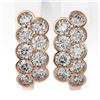 Image 2 : 2.34 ctw Diamond Designer Earrings 18K Rose Gold