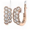 Image 3 : 2.34 ctw Diamond Designer Earrings 18K Rose Gold