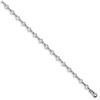 Image 1 : 14k White Gold 3 mm Round Diamond 2.3ct Bracelet - 7 in.
