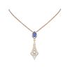 Image 1 : 5.2 ctw Tanzanite & Diamond Necklace 18K Rose Gold