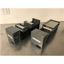 (2) ALLEN BRADLEY 1746-P2 SLC 500 POWER SUPPLY W/ 10 SLOT RACK & I/O MODULES